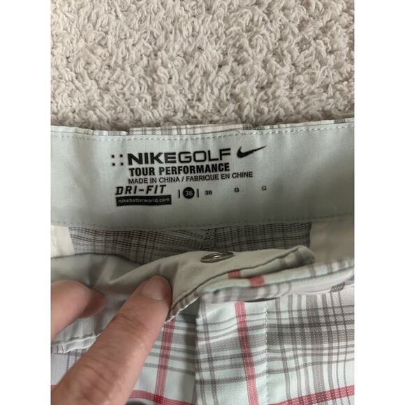 Nike Golf Men's Shorts 36 In Tour Performance Dri-Fit Plaid. Some Marks In Pic - Picture 2 of 9